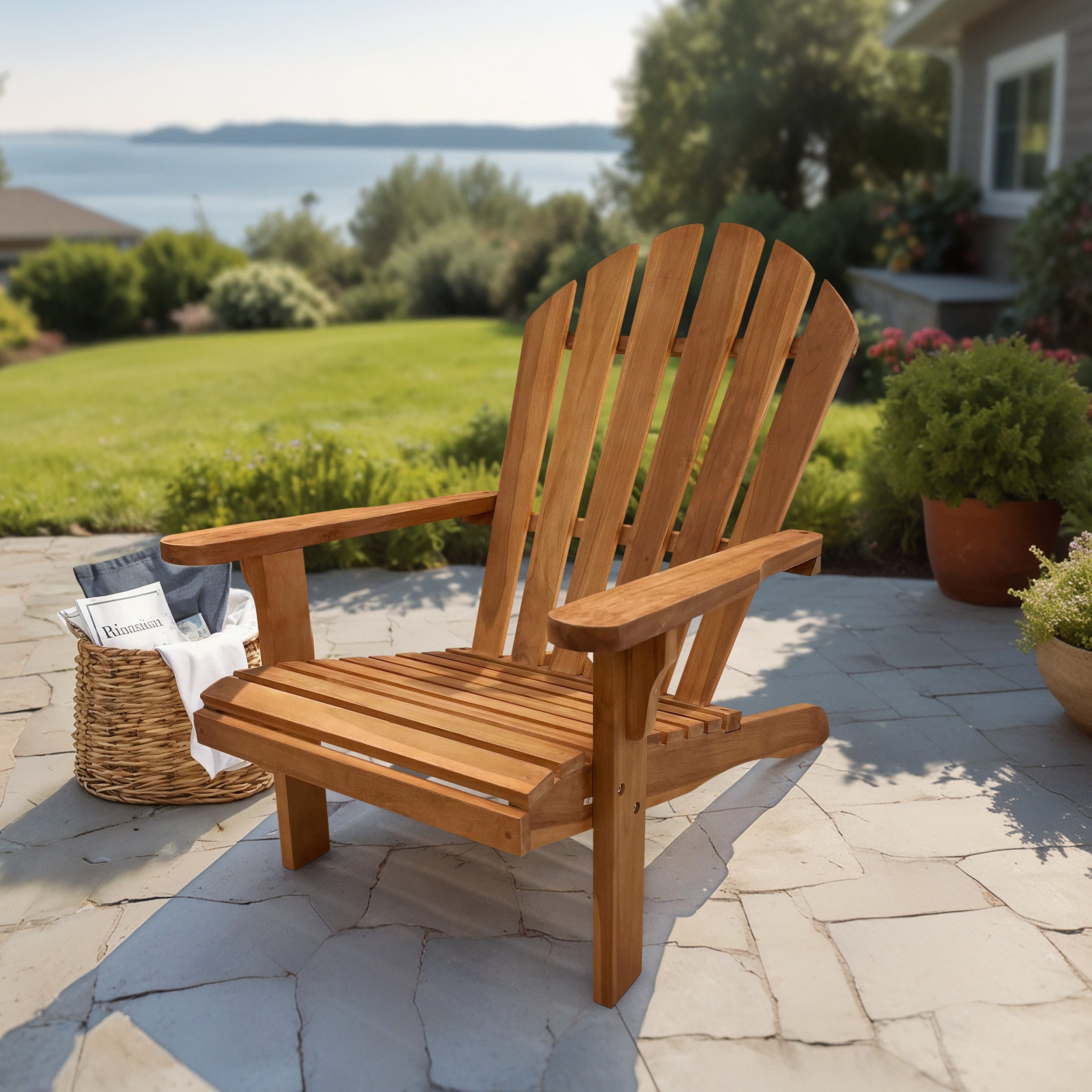 LuXeo Bali Teak Adirondack Chair